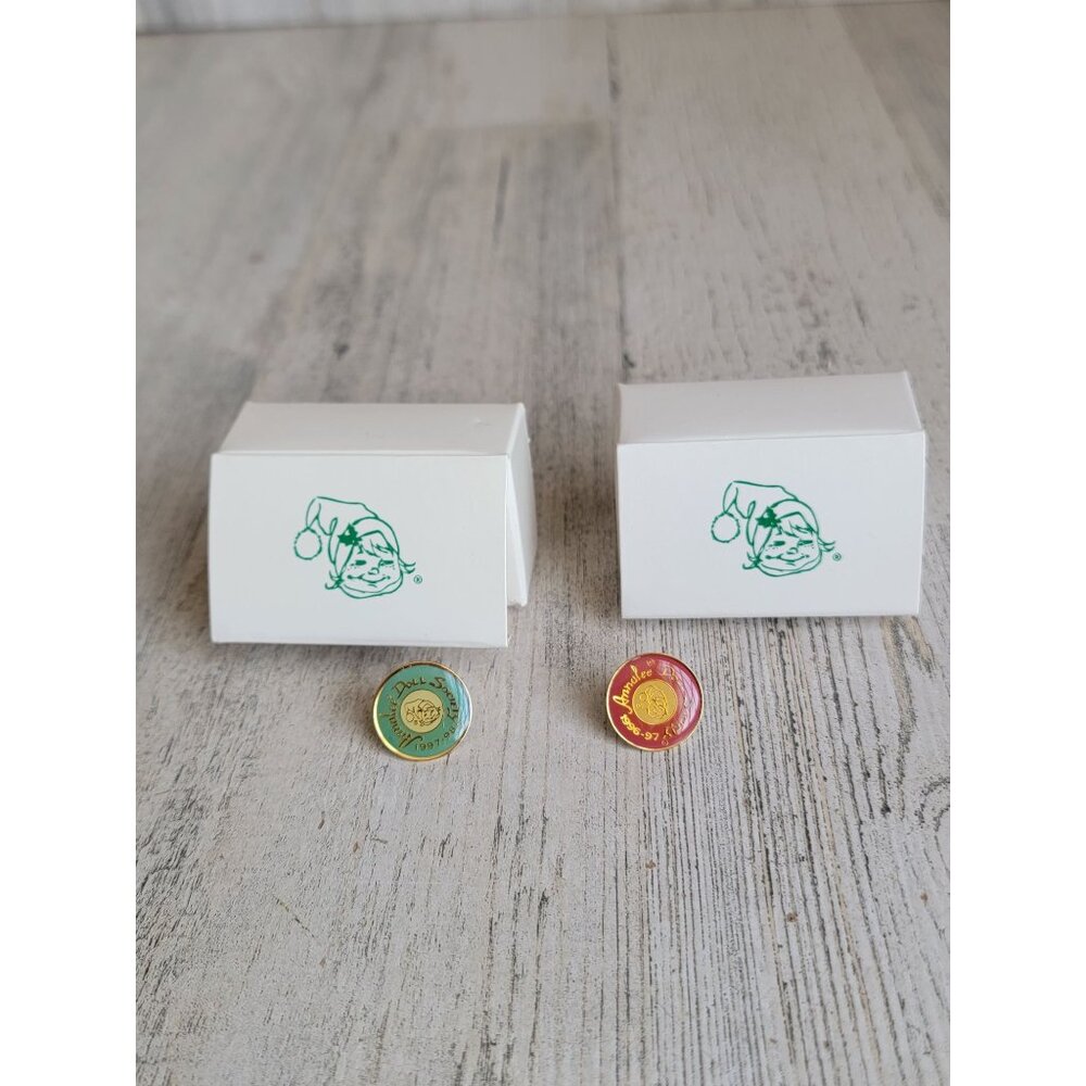 Annalee doll Society 1996 1997 pin set vintage